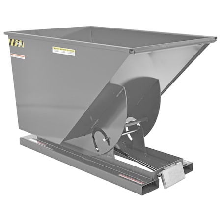 Vestil Light Duty Self-Dumping Hopper 1 Cubic Yard 2000 lb Machine Gray D-100-LD-GY-MG